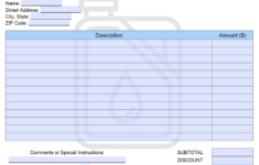 Free Oil Change Invoice Template PDF WORD EXCEL