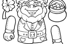 Free Printable Build A Leprechaun Colouring Page Art With Crystal