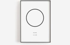 Full Moon Printable Custom Moon Phases Moon Print Moon Wall Etsy