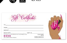 Gift Certificate Nail Salon Manicure Gift Card Editable Etsy de