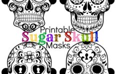 Halloween Printable Sugar Skull Masks See Vanessa Craft