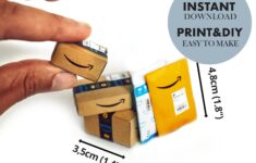 Mini AMAZON BOX 1 6 UMSCHLAG Vorlage Sofortiger Download Etsy de