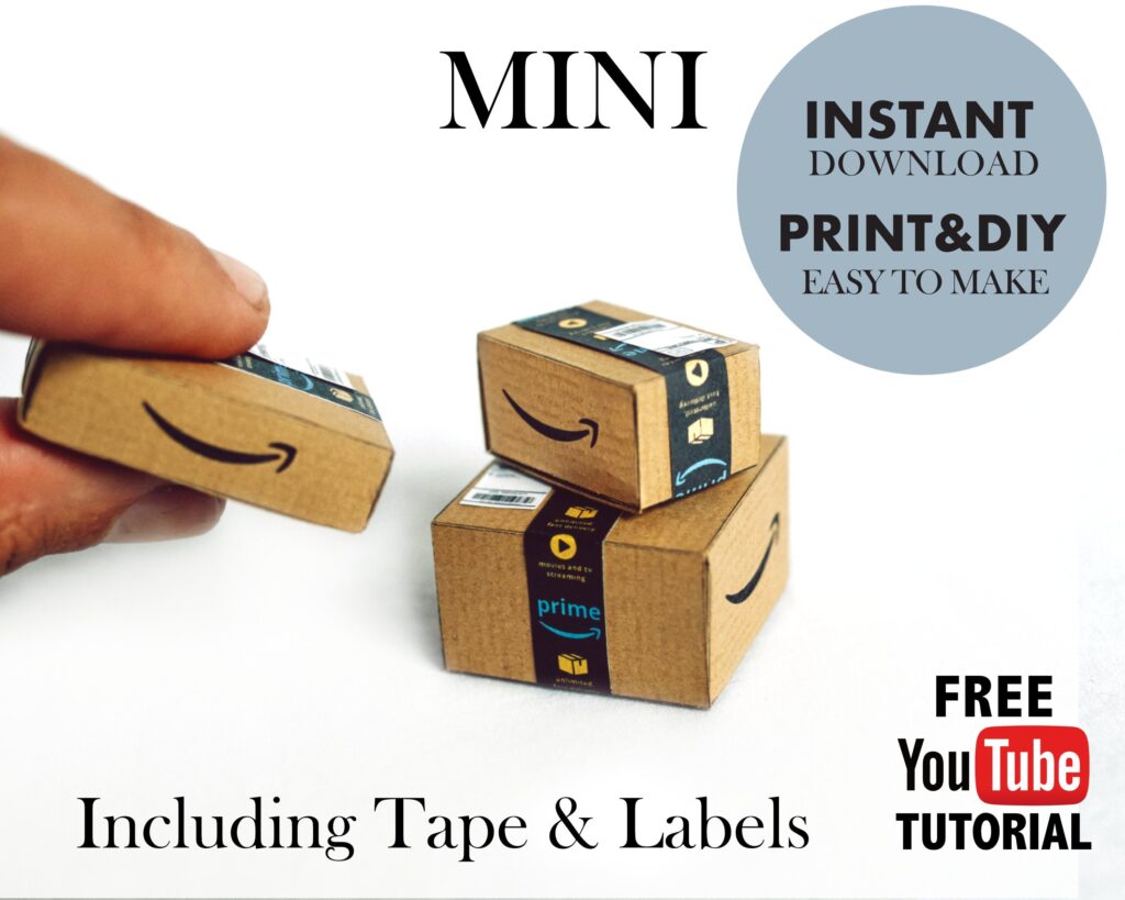 Printable Mini Amazon Box Template Free Printable