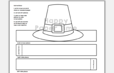 Pilgrim Hat Paper Crown Printable Coloring Thanksgiving Craft Activity Made By Teachers