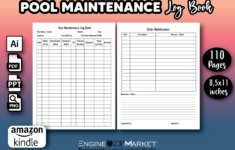 Pool Maintenance Log Book KDP Template Graphic By Engine Kdp Market Creative Fabrica