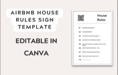 Printable Airbnb House Rule Sign Grafik Von Realtor Templates Creative Fabrica