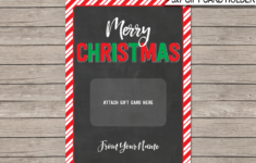 Printable Christmas Gift Card Holder Template Last Minute Christmas Gift