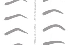 Printable Eyebrow Stencil Eyebrow Stencil Eyebrow Tutorial Brow Stencils