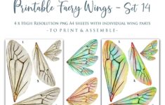 PRINTABLE FAIRY WINGS Set 14 Print Pattern Template Etsy de