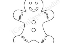Printable Gingerbread Man Template PDF Digital Download Cookie Etsy de
