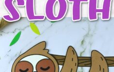 Printable Sloth Craft Template Simple Mom Project