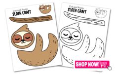 Printable Sloth Craft Template Simple Mom Project