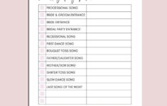 Printable Wedding Song List Wedding Playlist Wedding Music Etsy de