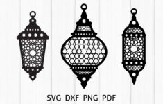 Ramadan Lantern Arabic Lamp SVG DXF PNG