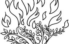 The Burning Bush Coloring Page Free Printable Coloring Pages P ginas De Colorir Da B blia B blia Sar a Ardente