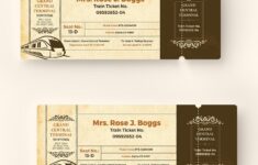 Train Ticket Templates Design Free Download Template