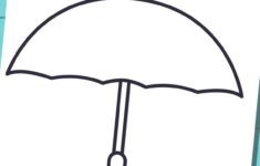 Umbrella Template And Outlines Free Printables