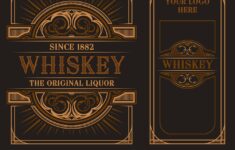 Vintage Label Template For Whiskey Royalty Free Vector Image