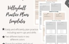 Volleyball Practice Plan Templates Downloadable Etsy Canada