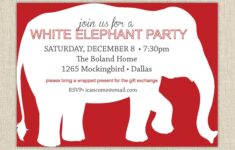 White Elephant Invitation White Elephant Party White Elephant Invitations White Elephant