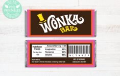 Wonka Bar Wrapper Printable Willy Wonka Bar Wrapper Instant Etsy Canada